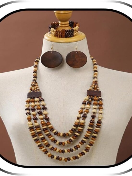 Jewelry - Brown Earrings Jewelry Sets Boho Gold Hoop Earrings for Women Boho Jewelry Acces